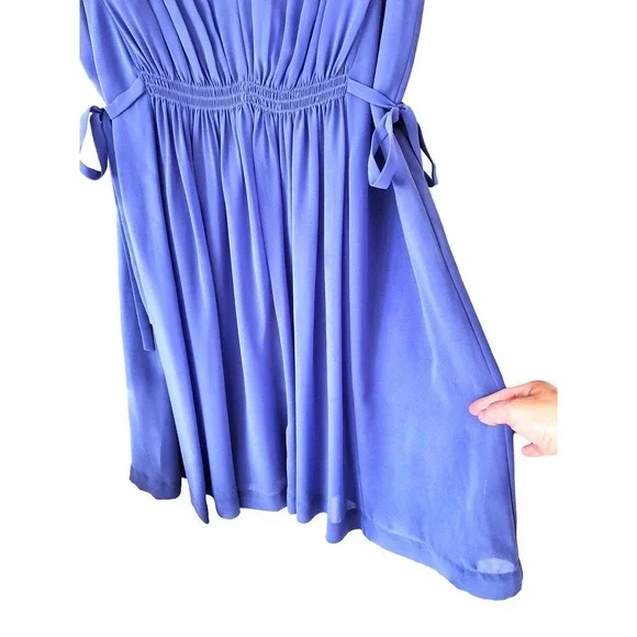 HD in Paris Periwinkle Empire Waist Sleeveless Lavender Purple Dress Size 6​​​ - Picture 9 of 16